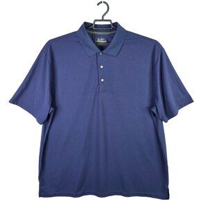 Mens Ben Hogan Blue Performance Polo Shirt Short Sleeve 100% Polyester Size 3XL